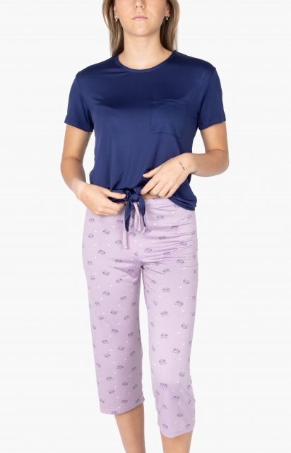 Pyjama à pantalon court - MIDNIGHT KITTIES