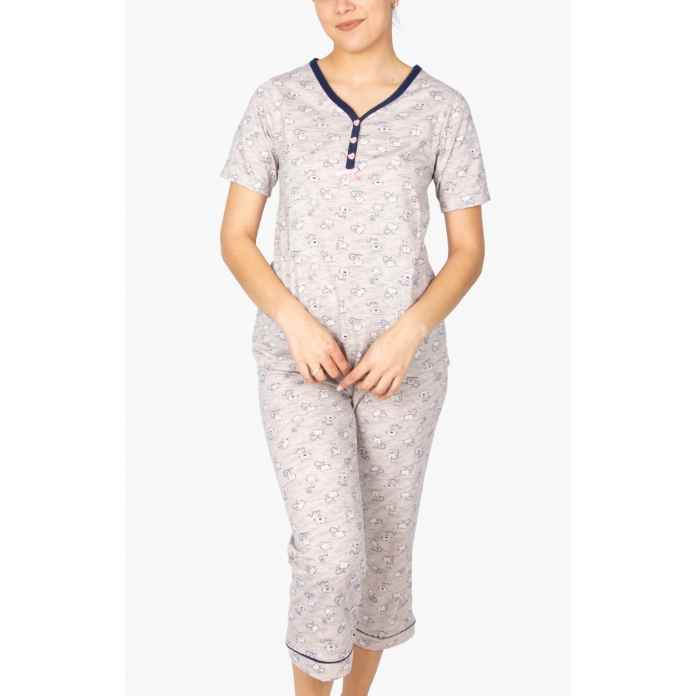 Pyjama à pantalon capris - KITTY KAT
