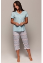 Pyjama à pantalon capri - PASTEL STRIPES